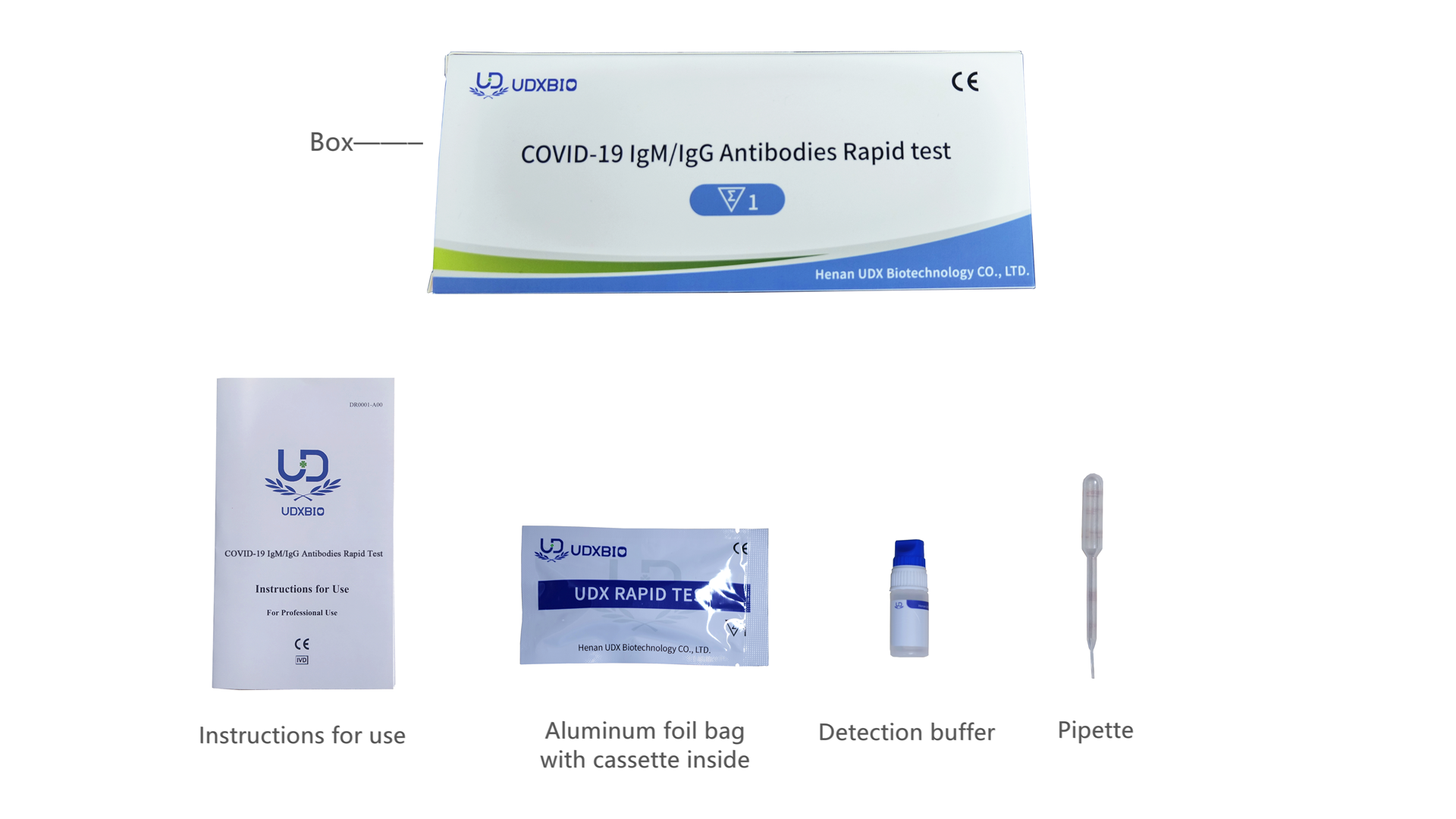 Kit de teste rápido de anticorpos IgM/IgG COVID-19 (ouro coloidal)